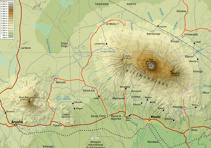 координаты горы Килиманджаро