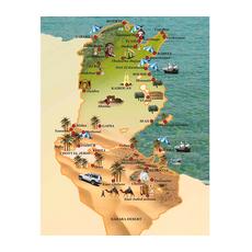 Лучшие курорты Туниса на карте
