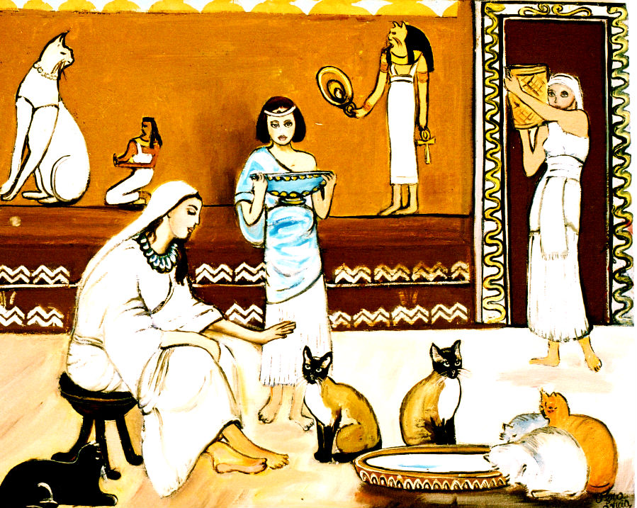 поклонение египетской кошки