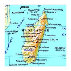 Антананариву - столица Мадагаскара, карта