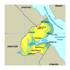 Страна Джибути на карте