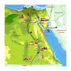 Лучшие курорты Египта на карте