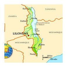 Республика Малави на карте