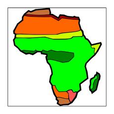 Природные зоны Африки на карте